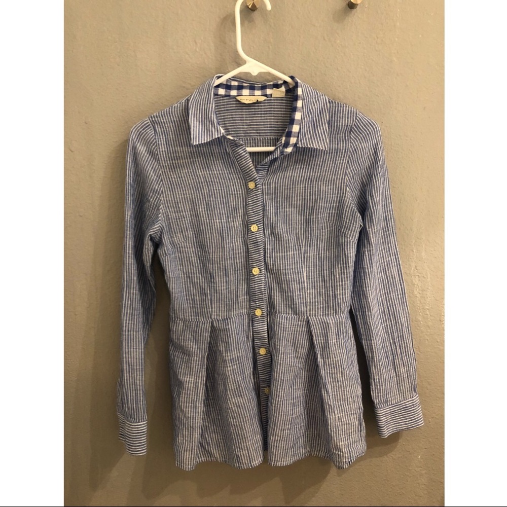 Anthropologie Peplum Button Down